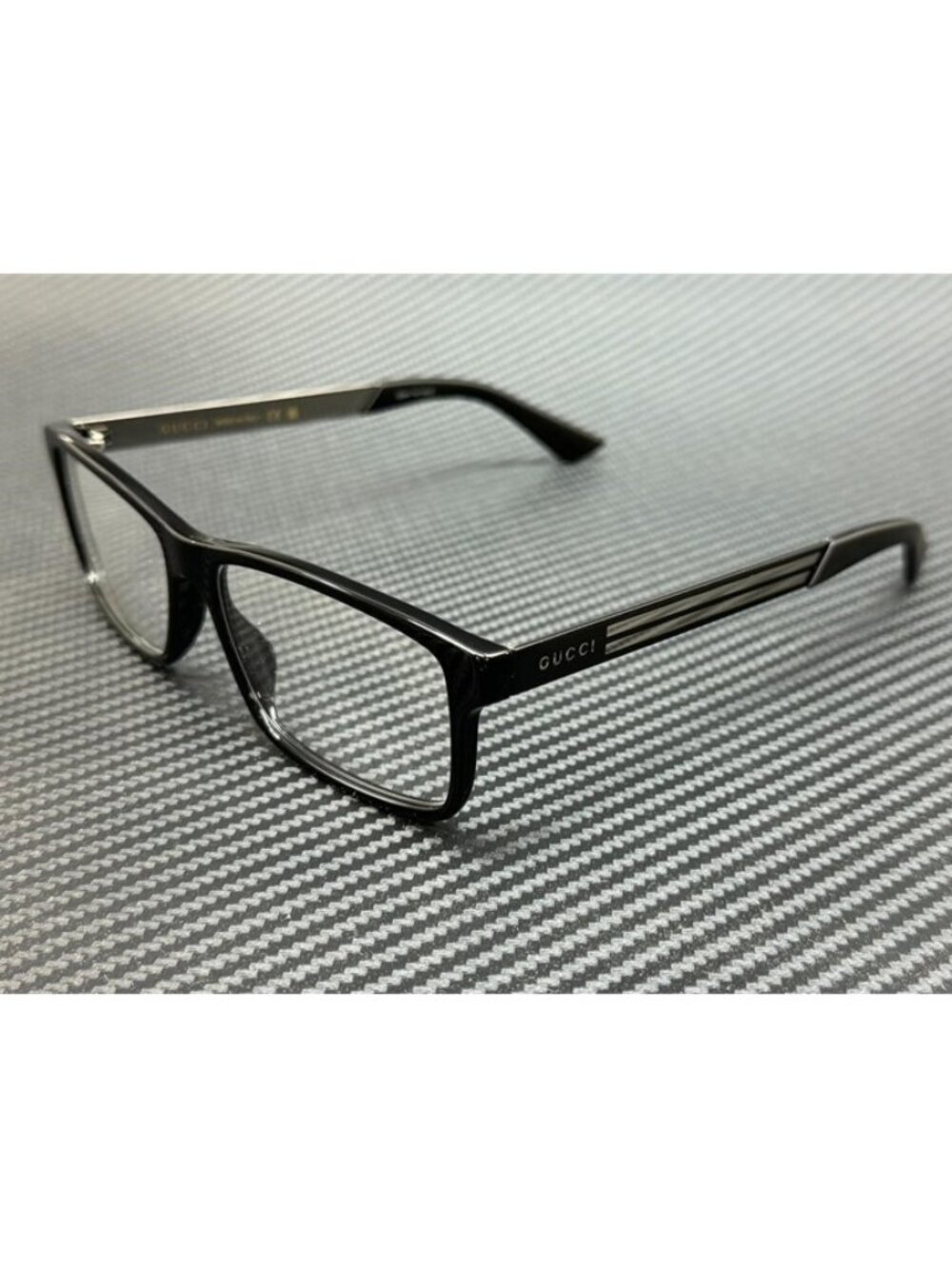 New Gucci Men  Black Eyeglasses  57- 16-